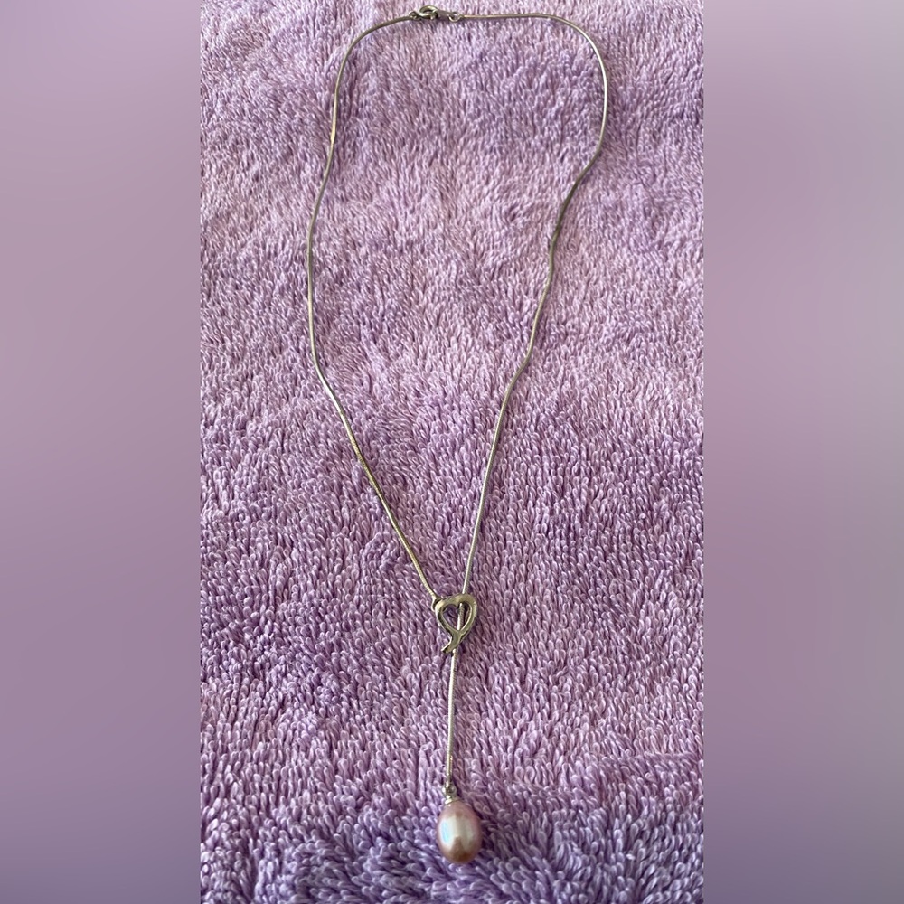 Minimalist Silver Heart Lavender Pendant Necklace
